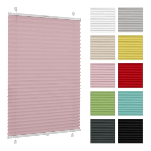 Plissee ohne Bohren 85 cm x 180 cm - Rosa - Plissee klemmfix, Rollos für Fenster ohne Bohren, Jalousien Fenster für innen, Raffrollo, Fenster plissee Plissee ohne Bohren 85 cm x 180 cm - Rosa - Plissee klemmfix, Rollos für Fenster ohne Bohren, Jalousien Fenster für innen, Raffrollo, Fenster plissee von Generic