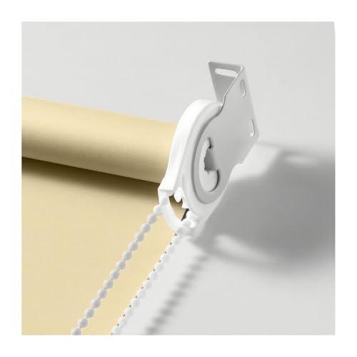 Plissee zum Bohren, Blickdicht Horizontal Verdunkelungsrollo, Grau Thermo Sonnenschutz Seitenzugrollo für Innen Wohnzimmer Balkon Gardine Fenster(Yellow,140X200CM) von Generic