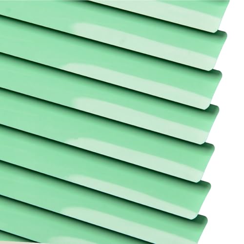 Plisseerollo Verdunklung Sichtschutz Sonnenschutz Lichtdurchlässig Lamellenvorhang Wohnzimmer Hitzeschutz Seitenzugrollo zum Bohren für Balkon Fenster(Green,78X150CM) von Generic