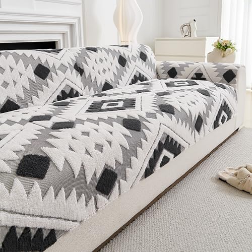 Plüsch-Sofakissen Sofabezug, Sofaüberwürfe Für Alle Jahreszeiten Sofaschoner Waschbare Möbelschutzdecke(Grey,70x210cm) von Generic