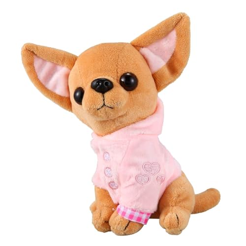 Plüschhund Chihuahua aus Plüsch – Welpe mit bequemem Fell, niedlicher Tierbegleiter | Kleines weiches Chihuahua-Spielzeug mit fortschrittlichen Eigenschaften von weicher Textur, kuschelig Plüschhund Chihuahua aus Plüsch – Welpe mit bequemem Fell, niedlicher Tierbegleiter | Kleines weiches Chihuahua-Spielzeug mit fortschrittlichen Eigenschaften von weicher Textur, kuschelig von Generic