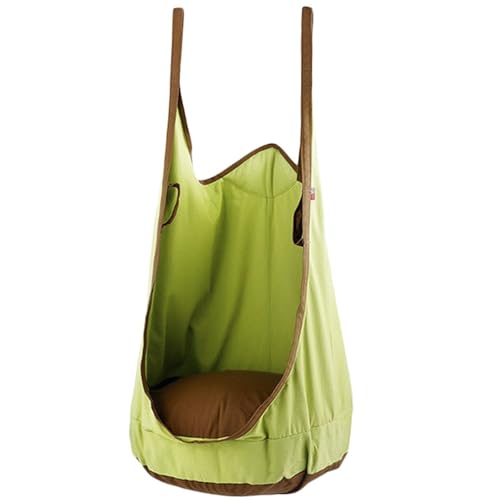 Pod-Schaukelsitz, verbesserter sensorischer Schaukelsitz aus Baumwolle, Hängesessel mit aufblasbarem Kissen und sämtlichem Zubehör, Tragkraft 120 kg, for Erwachsene und Kinder im Innen(Green) von Generic