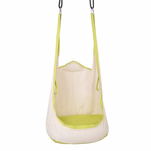 Pod-Schaukelsitz, verbesserter sensorischer Schaukelsitz aus Baumwolle, Hängesessel mit aufblasbarem Kissen und sämtlichem Zubehör, Tragkraft 120 kg, for Erwachsene und Kinder im Innen(White) von Generic