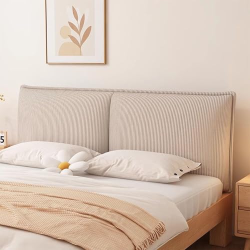 Polsterpaneel Rechteck WANDPOLSTER Wandkissen Bettkopfteil Wandpaneel Schlafzimmer Wohnzimmer Bett Modern Luxus Gepolstert Polster Paneel(Beige,200 * 60 * 10cm(Paste)) von Generic