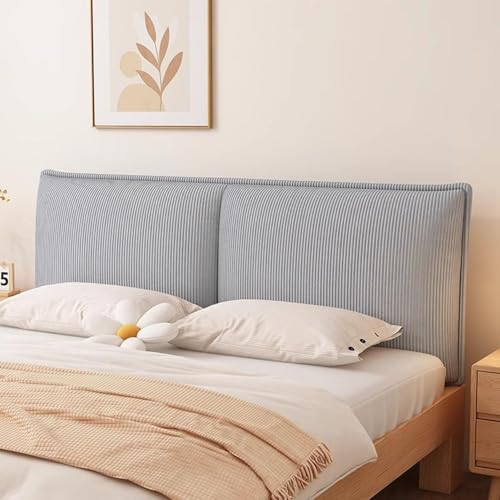 Polsterpaneel Rechteck WANDPOLSTER Wandkissen Bettkopfteil Wandpaneel Schlafzimmer Wohnzimmer Bett Modern Luxus Gepolstert Polster Paneel(Light Grey,200 * 60 * 6cm(Paste)) von Generic