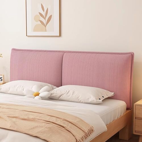 Polsterpaneel Rechteck WANDPOLSTER Wandkissen Bettkopfteil Wandpaneel Schlafzimmer Wohnzimmer Bett Modern Luxus Gepolstert Polster Paneel(Rosa,180 * 60 * 10cm(Straps)) von Generic