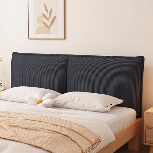 Polsterpaneel Rechteck WANDPOLSTER Wandkissen Bettkopfteil Wandpaneel Schlafzimmer Wohnzimmer Bett Modern Luxus Gepolstert Polster Paneel(Schwarz,200 * 60 * 6cm(Straps)) von Generic