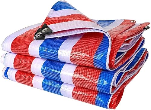 Poly Tarp Mehrzweck-schutzhülle Polyethylen-Plane 10 Mil 140g/m² Dick Wasserdicht Uv-beständig Rip Mit Ösen Und Verstärkten Kanten, Tarp, 5x5m von Generic