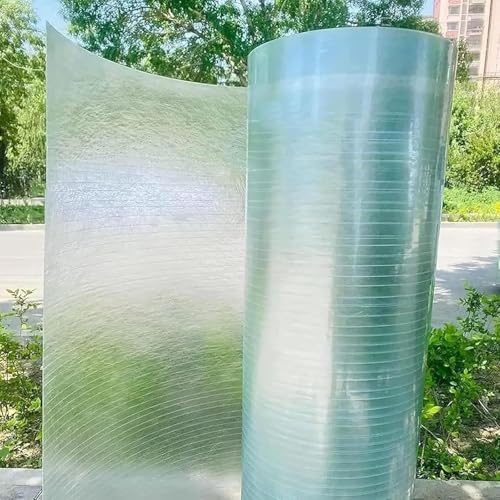 Polycarbonat-Gewächshaus-Dachfolie 1.50mm Transparent – Regenfest & Winddicht | Glasfaser-Isolierplatte | Einfach Zu Schneiden & Montieren(150cmx500cm(4.9x 16.4ft)) von Generic