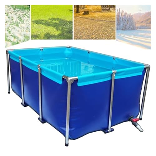 Pool Above Ground Canvas Fish Pond, Agriculture Farmed Fish Canvas Pool, Temporary Holding Viewing Canvas Fish Pond- Temporary Holding Tank for Saltwater Fish(2 * 1 * 0.7m) von Generic