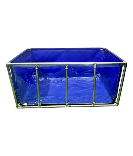 Pool Above Ground Canvas Fish Pond, Large Aquaculture Pool, Transparent Viewing Canvas Fish Pond Pool, Temporary Holding Viewing Canvas Fish Pond(1.5 * 1.5m) von Generic