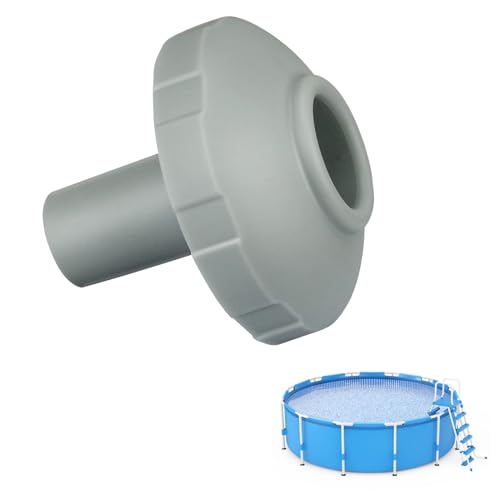 Pool Einlaufdüse 360° Drehbar Kompatibel mit Intex Bestway Pool Düse Auslassdüse Auslass Ausströmer Zubehör Ø32 mm, Pool Zubehör Ersatzteile Einströmdüse Poolzubehör (Grey, 9X9CM) von Generic