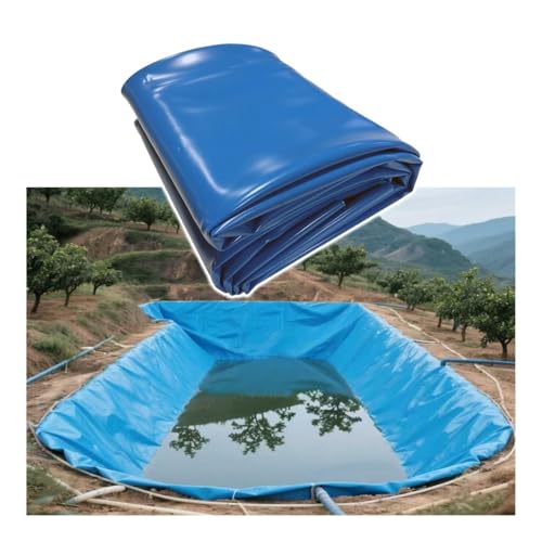 Pool-Membran-Teichfolie, 12 Mil, faltbar, strapazierfähig, undurchlässig, leichtes Fischteichbett, robust und verschleißfest(8x15m/26x49.2') von Generic