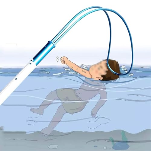 Pool Safetyd Hook, Extendable Rescue Rod For Swimming Pools With Hooks For Adults Emergency Life Saving Safetyd Hook Pool Rescue Hook Blue Pool Pole Telescopic Heavy Duty For Adults & Children(26.2ft/ von Generic