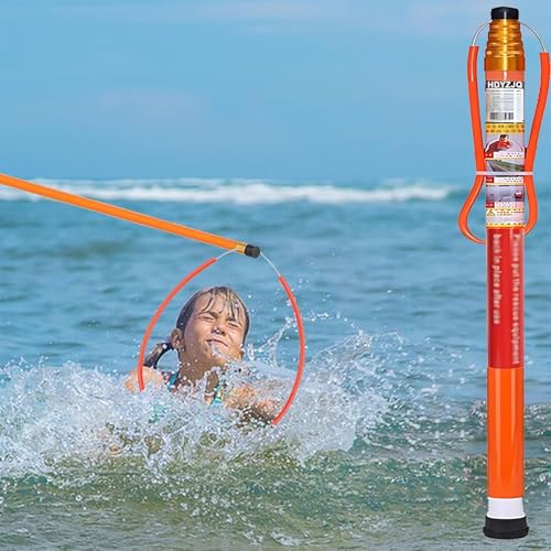 Pool Safetyd Hook, Swimming Pool Life Saving Hook and Pole Sturdy Reflective Rescue Lifesaving Reach Poles Fiberglass Swimming Pool Pole for Beach(6.5m/21 ft) von Generic