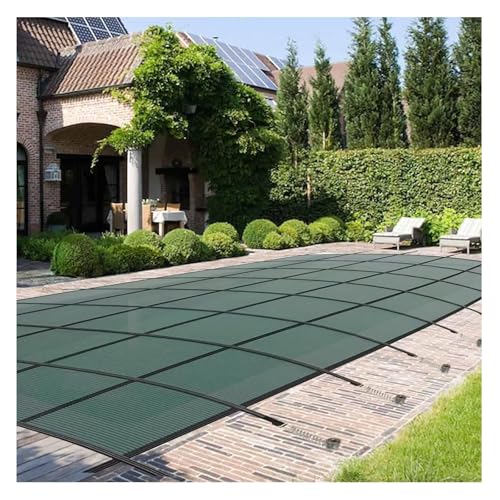 Pool-Sicherheitsabdeckung, Rechteckige Sicherheitsabdeckung Für In Den Boden Eingelassene Pools, Solide Sicherheitsabdeckung Aus Grünem Netzgewebe(Blue,Dia 5.8m(19ft)) von Generic