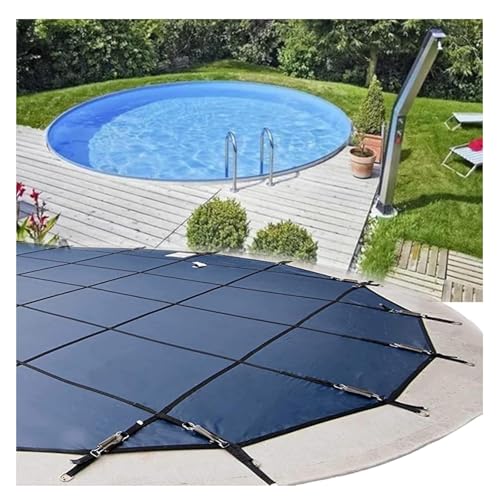 Pool-Sicherheitsabdeckung, Solide Poolabdeckung Aus Netzgewebe Für Einbaupools, Mit Guter Regendurchlässigkeit, Inklusive Installationshardware Für Den Winter des Schwimmbeckens(Green,Dia 7.6m(25ft)) von Generic
