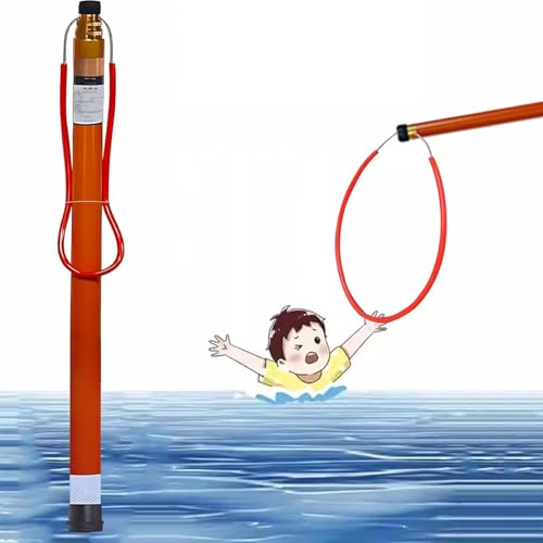 Pool-rettungshaken Mit Teleskopstange 14 18 21ft Lang, Pool-sicherheitsring-Haken, Der Verwendet Wird, Um Kämpfenden Ertrinkenden Zu Helfen, Flache Tiefwasser-schwim, Orange, 650cm(256in/21ft) von Generic