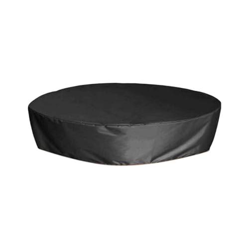Poolabdeckung, 420D Winterabdeckung für oberirdische Pools, Uv-Schutz Pool Abdeckplane, Beschichtete Abdeckung Poolplane Abdeckplane StabilitäT Und Einfache Installation (Schwarz, 200x30cm) von Generic