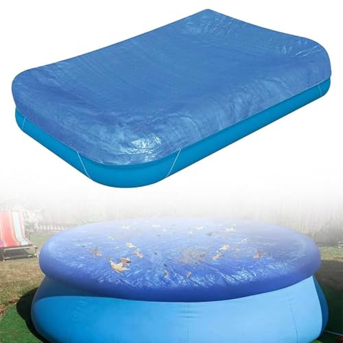 Poolabdeckung Rund, Swimming Pool Abdeckplane, Swimming Pool Abdeckplane Plane Schutzplane Winddicht Regenfest Staubdicht für Fast Set Pool(BLUE,450x220cm) von Generic
