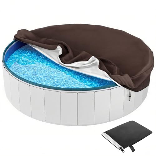Poolabdeckung Rund Solarplane Pool für Aufstellpools, Solarplane UV-Resistent, Sommer & Winter Poolplane,Solar Abdeckplane für Pools,Braun,24FT/287 x8 von Generic
