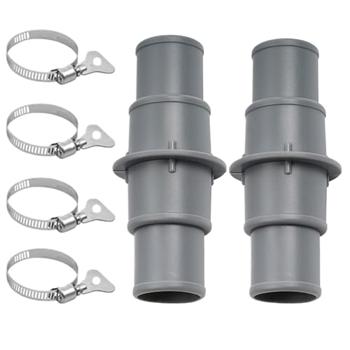 Poolschlauch-Adapter-Kit-2 Packung und Leck-Swimmingpool-Schlauchanschlüsse für Filtersysteme, sauberer Anhang | Ersatzzubehör für Anfänger und Profis von Generic