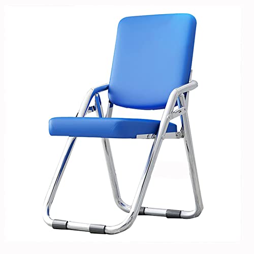 Portable Metal Folding Chair with Backrest - Sturdy PU Leather Cushioned Seat Ideal for Office, Conference Room, Dining, Outdoor Use - Space Saving Design von Generic