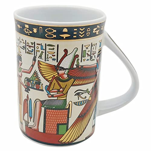 Porzellan-Kaffeetasse aus Keramik, antiker ägyptischer Stil, große goldene Tasse für Kaffee, Tee, Geschenk oder Souvenir für Familie, Freunde, Zuhause, Café, Restaurant, Hotel, 280 ml, Beige und Gold Porzellan-Kaffeetasse aus Keramik, antiker ägyptischer Stil, große goldene Tasse für Kaffee, Tee, Geschenk oder Souvenir für Familie, Freunde, Zuhause, Café, Restaurant, Hotel, 280 ml, Beige und Gold von Generic
