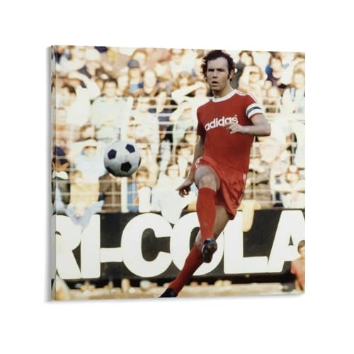 Poster mit Deutschland-Fußballer, Franz Beckenbauer, Posterdruck, Kunstdruck, Wandgemälde, Leinwandposter, moderne Schlafzimmer-Dekoration, 30 x 30 cm von Generic