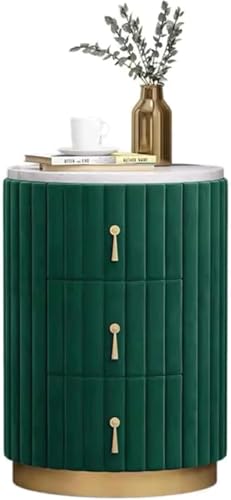 Praktischer Runder Nachttisch Nachttisch Mit Marmorplatte Moderner Beistelltisch Samt Getuftet Gepolsterter Beistelltisch Nordic Locker, Green-, 40X40X58cm Praktischer Runder Nachttisch Nachttisch Mit Marmorplatte Moderner Beistelltisch Samt Getuftet Gepolsterter Beistelltisch Nordic Locker, Green-, 40X40X58cm von Generic