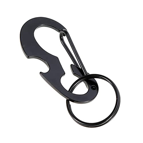 Premium Qualität D Form Schnalle Snap Clip Outdoor Camping Karabiner Multifunktionale Tasche Werkzeug Flaschenöffner Schlüsselbund Ring Praktisch und geschickt von Generic