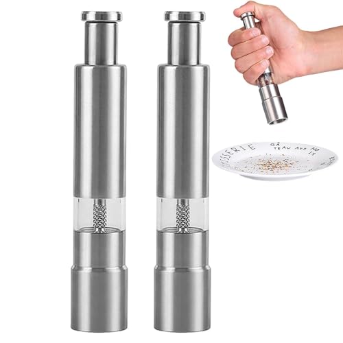 Premium Salz- Und Pfeffermühle 2er Set | Stufenlos Verstellbares Keramikmahlwerk | Hochwertiges Edelstahl Gewürzmühlen Set Für Salz, Pfeffer & Viele Weitere Gewürze Premium Salz- Und Pfeffermühle 2er Set | Stufenlos Verstellbares Keramikmahlwerk | Hochwertiges Edelstahl Gewürzmühlen Set Für Salz, Pfeffer & Viele Weitere Gewürze von Generic