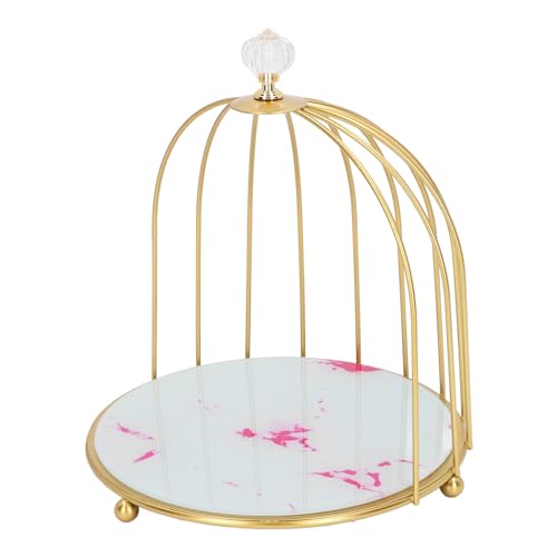 Pretty Design -Arbeitsplatte Organizer Kosmetiklagerregal Effiziente Räumliche Ersparnis, Badezimmer Schlafzimmer (Weißes Basis -Goldmuster) (Schwarzes Basis -Goldmuster) (Achatsteinmuster) (Rosa von Generic