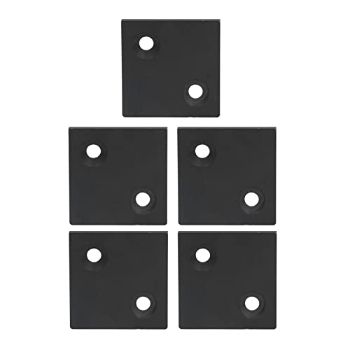 Profil -Endkappen Doppelschlitze Aluminiumlegierung Abdeckungsplatte Industrielle Profile Fixschraube Montage für 3D -Drucker CNC -Geräte Robotikprojekte 5pcs Set (Schwarz) von Generic