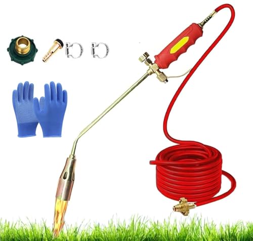 Propan-Unkrautbrenner-Set, 2025 New Flame Torch Unkrautvernichter, tragbarer Propan-Unkrautbrenner mit hoher Leistung von 1.900.000 BTU, mit Doppelzündschalter, geeignet for Jäten im Garten und auf de von Generic