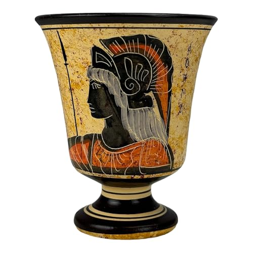 Pythagora-Tasse aus griechischer Keramik mit Gerechtigkeitsgöttin Athena, 11 cm von Generic