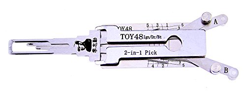 QiDAi Auto-Schloss-Picking-Werkzeug TOY48 2-in-1, Autoschlüssel TOY48, Auto-Zündschloss zum Öffnen für Schlosser und 4S Shop von Generic