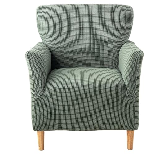Quadratische Clubsessel-Bezüge Mid-Century Modern Sessel-Bezüge Stretch-Bezüge Für Loungesessel Passgenaue Bezüge Für Einzelsofas Möbelschutz Für Büro, Empfang Und Lesebereich(Green) von Generic
