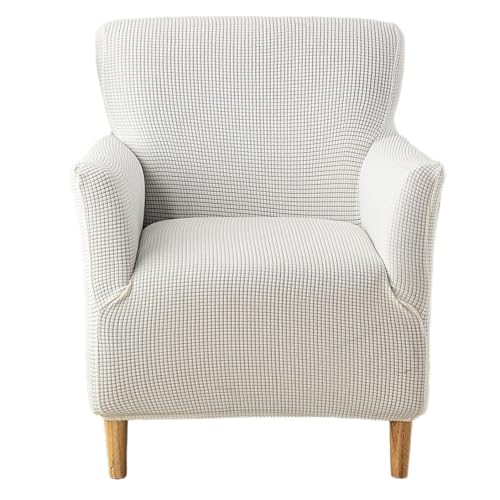 Quadratische Clubsessel-Bezüge Mid-Century Modern Sessel-Bezüge Stretch-Bezüge Für Loungesessel Passgenaue Bezüge Für Einzelsofas Möbelschutz Für Büro, Empfang Und Lesebereich(White) von Generic