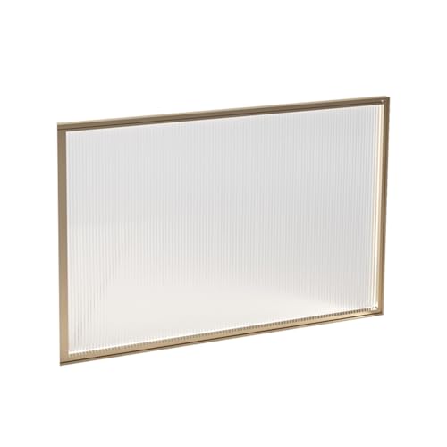Quadratische Trennwände for Essbereiche,gestreifte Glas-Arbeitsplatten-Trennwand,Restaurant-Trennwand,durchscheinendes Design for Den Schreibtisch Im Wohnzimmer(110x100cm/43.3x39.37in) von Generic