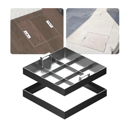 Quadratischer, Versenkbarer Klärgrubendeckel Mit Sockel Hochleistungsfähiger Klärgrubendeckel Mit Integrierter Kanalabdeckung Bündig Eingelassener, Gepflasterter Schachtdeckel(37x37in/94x94cm) von Generic
