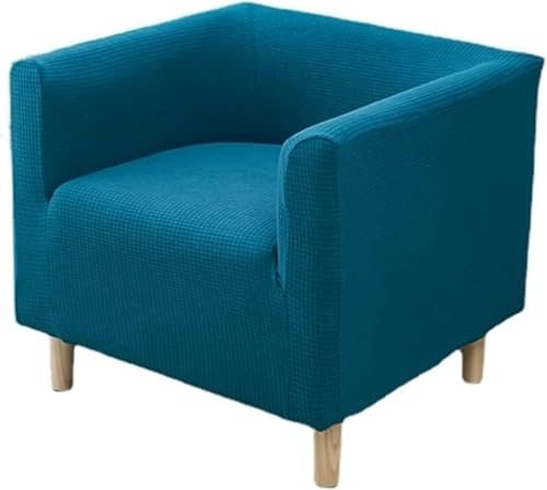 Quadratischer Wannenstuhlbezug Clubsesselbezug Schonbezug Einzelne Sofabezüge Bezüge Sessel Fassstuhl Protektoren Bezüge Für Wohnzimmer Bar Hotel, Blue, One von Generic