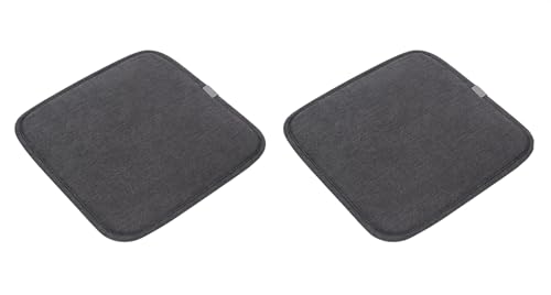 Quadratisches Barhocker-Sitzkissen mit Bändern 30,5 x 30,5 cm Hockerkissenbezug Barhockerkissen Sitzpolster 2er-Set (30,5 x 30,5 cm Dunkelgrau) von Generic