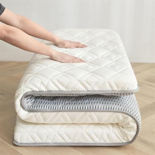 Queen-Gästematratze Für Den Boden, Japanische Schlafmatte, Faltbare, Aufrollbare Futon-Matratze In Voller Größe, Dickes Schlafsofa, Tragbare, Weiche Schlafsaalmatte(D,35.4"X80") von Generic