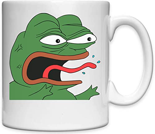 REEEE Pepe The Frog Funny Meme Weiße Keramiktasse Weiß One Size von Generic