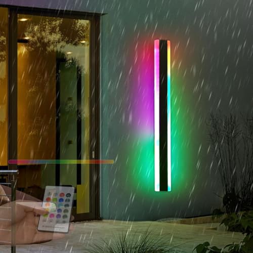 RGB Dimmbare Wandleuchten LED mit Fernbedienung Wandleuchte Außen Wasserdicht IP65 Wandlampe Modern Schwarz Lange Wandleuchten Garage Weihnachtsfeiern Feier Dekoration RGB Dimmbare Wandleuchten LED mit Fernbedienung Wandleuchte Außen Wasserdicht IP65 Wandlampe Modern Schwarz Lange Wandleuchten Garage Weihnachtsfeiern Feier Dekoration von Generic