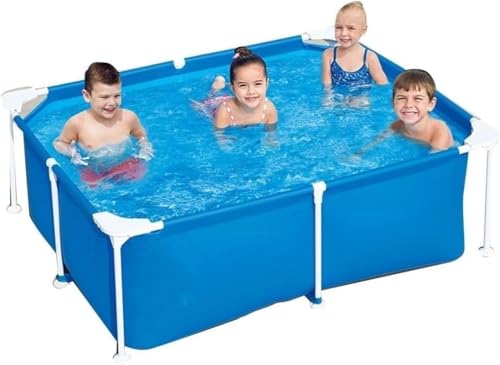 Rahmenpool, Rechteckiger Pool Mit Metallrahmen Und Filterpumpe, Kinderplanschbecken, Gerahmter Pool, Faltbare Plane, Blue, 400 * 211 * 81cm Rahmenpool, Rechteckiger Pool Mit Metallrahmen Und Filterpumpe, Kinderplanschbecken, Gerahmter Pool, Faltbare Plane, Blue, 400 * 211 * 81cm von Generic