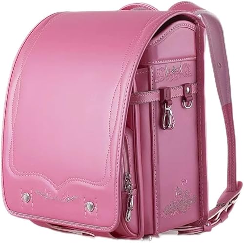 Rasel Radoseru Pu Japaese Box Schultasche Mit Automatischem Schloss Leichter Rucksack, Pink Rasel Radoseru Pu Japaese Box Schultasche Mit Automatischem Schloss Leichter Rucksack, Pink von Generic