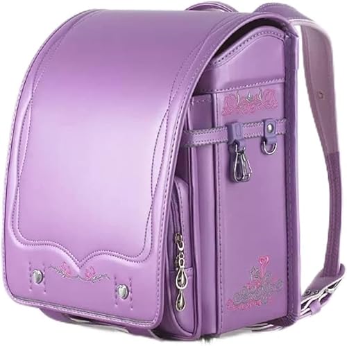 Rasel Radoseru Pu Japaese Box Schultasche Mit Automatischem Schloss Leichter Rucksack, Purple Rasel Radoseru Pu Japaese Box Schultasche Mit Automatischem Schloss Leichter Rucksack, Purple von Generic