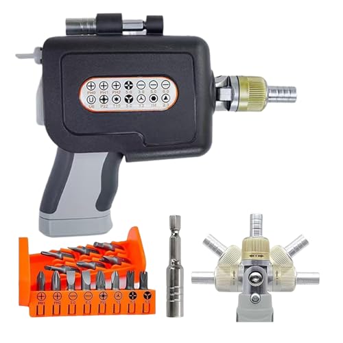 Ratschenschraubendreher-Set, magnetischer Ratschenschraubendreher, 16-in-1 Akku-Handschraubendreher, ergonomisches Reparaturwerkzeug-Set für Profis, inklusive 14 verschiedenen Bits von Generic